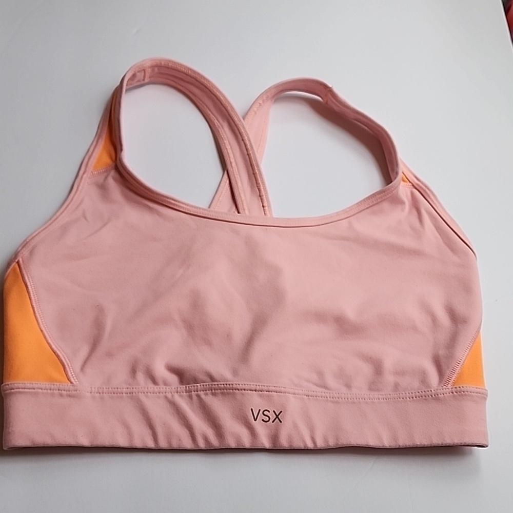 VSX Sport Sports Bra Size Medium The Player By Victoria's Secret Pink Orange